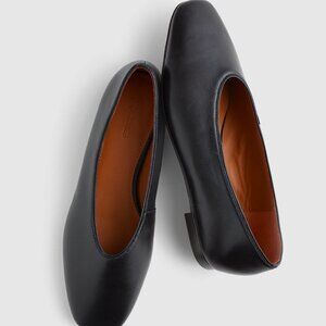Madewell Mylie Black Leather Ballet Flat Women's Sizes NEW Classic Sleek